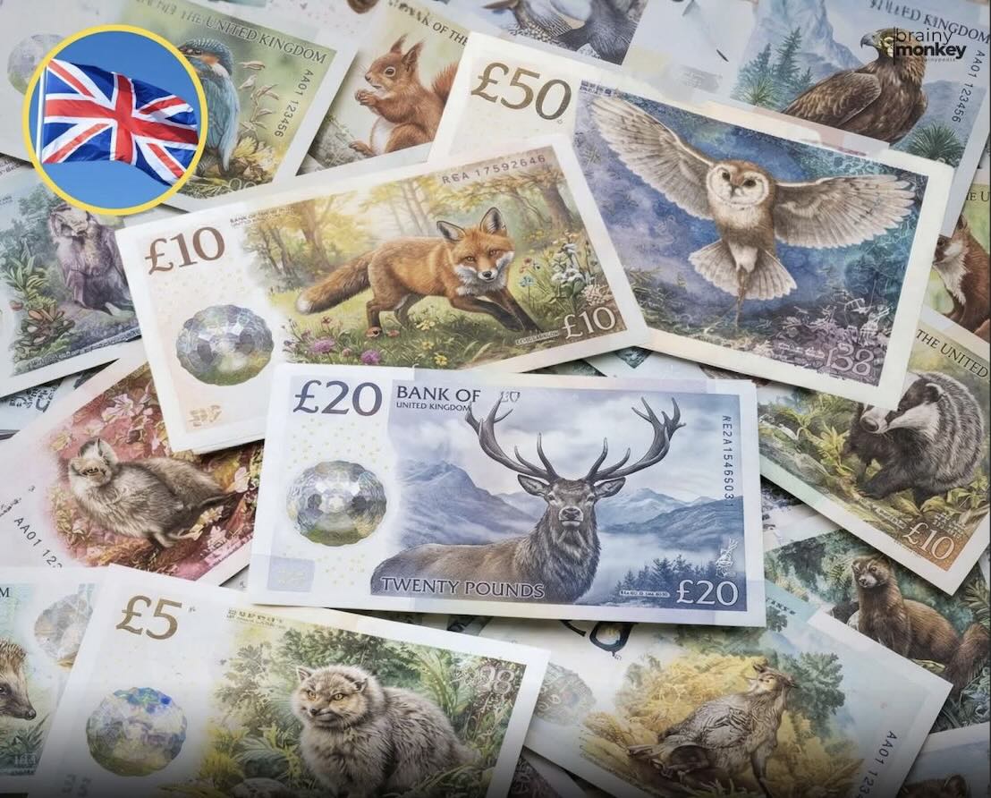 Inggris Ganti Tokoh Sejarah dengan Satwa Liar di Uang Kertas